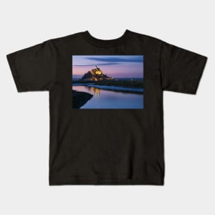 Mont St Michel Lights at Night Kids T-Shirt